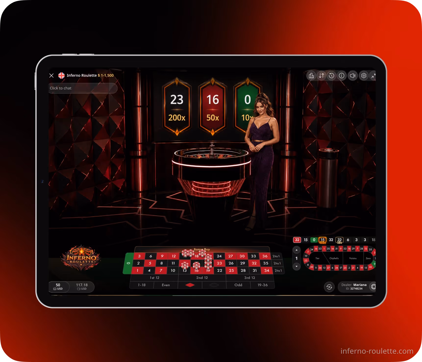 Inferno Roulette big win